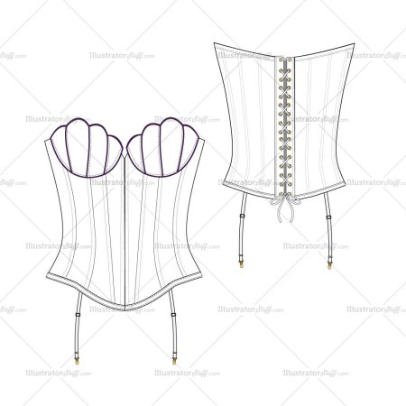 Технический эскиз корсета