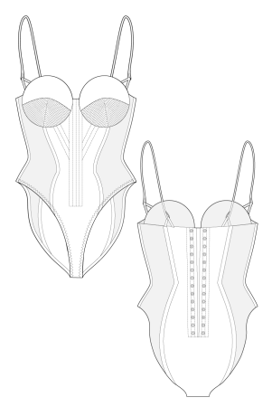 Лекала боди корсетного