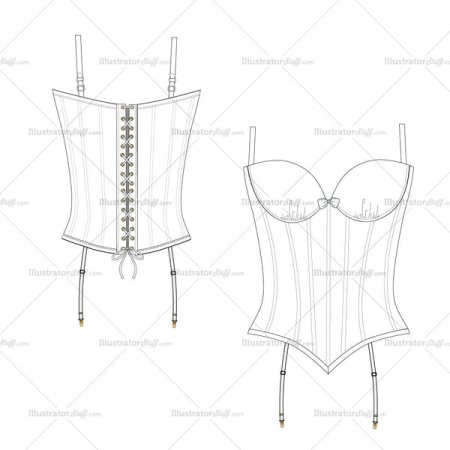 Технический эскиз корсета