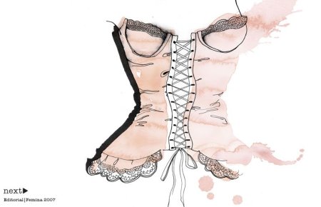 Женский силуэт в корсете