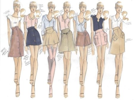 Эскиз модели юбки