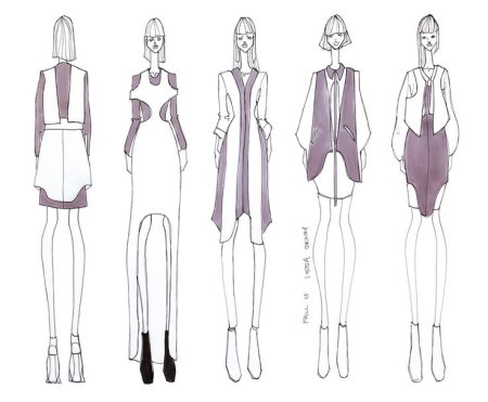 Эскизы одежды дизайнеров