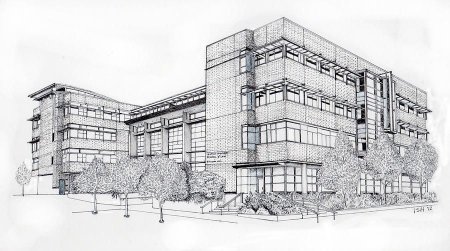 Школа набросок здание