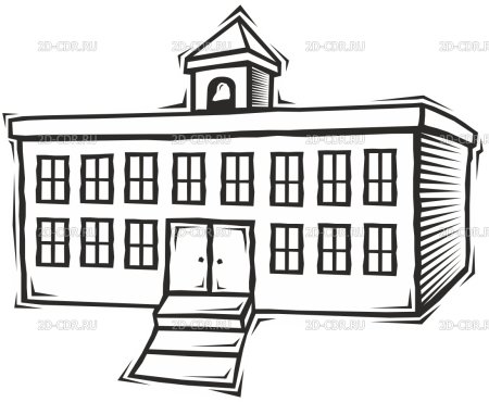 Здание школы раскраска для детей