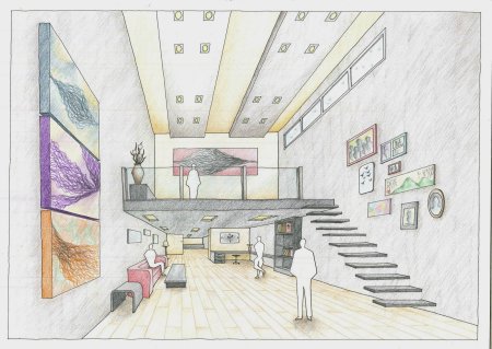 Эскиз интерьера помещения