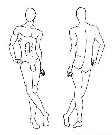 Набросок мужской фигуры
