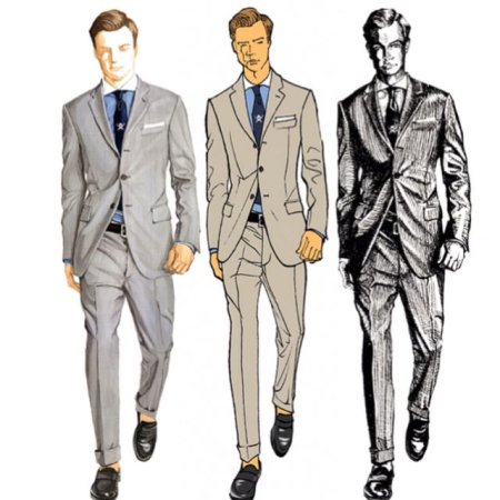 Мужская фигура для эскизов одежды