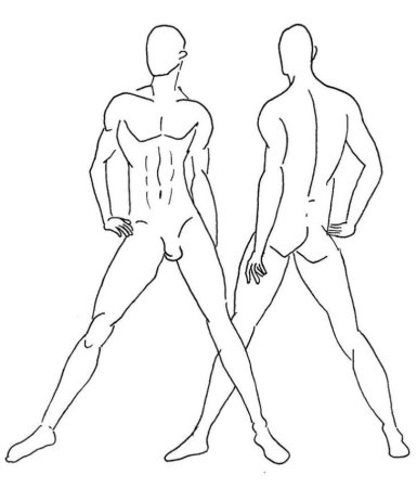 Мужская фигура для эскизов