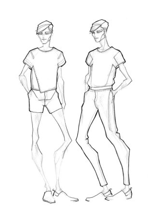 Мужская фигура для эскизов