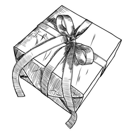 Подарочная коробка скетч