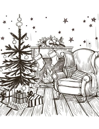Новогодняя раскраска