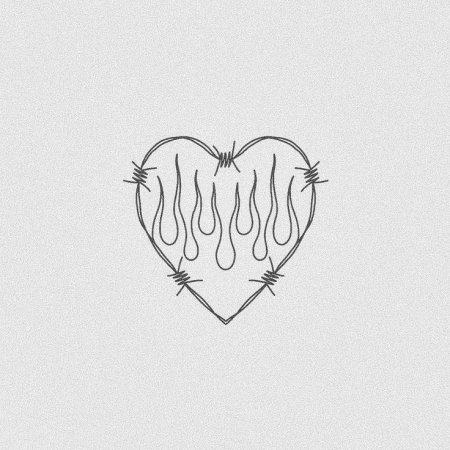 Тату сердце Минимализм