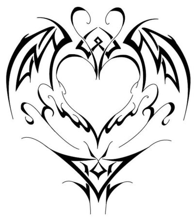 Татуировка сердце эскиз