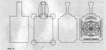 Разделочная доска из дерева чертежи