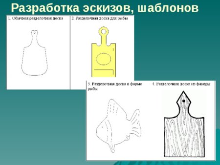 Чертежи разделочных досок из дерева с размерами