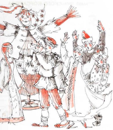 Эскиз русского народного праздника