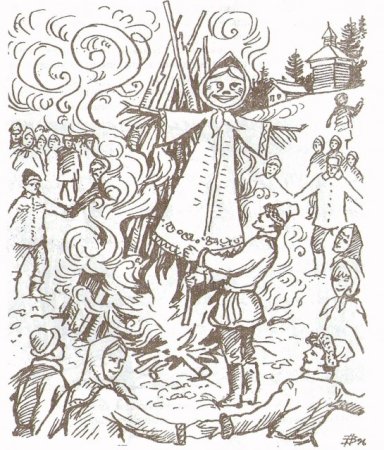 Раскраски народные праздники Масленица