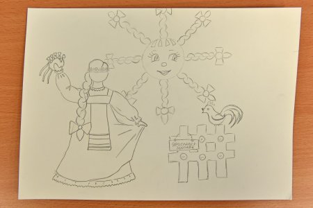 Масленица рисунок карандашом