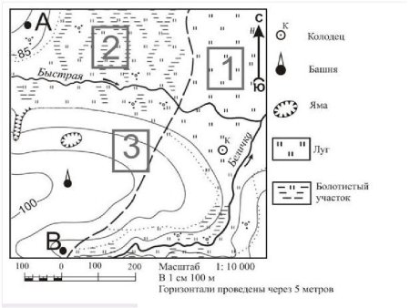 Геодезические карты местности схема