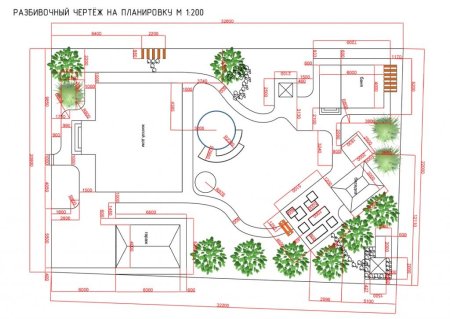 Разбивочный чертеж участка