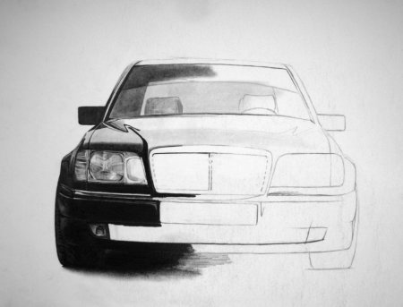 Mercedes Benz w124 рисунок