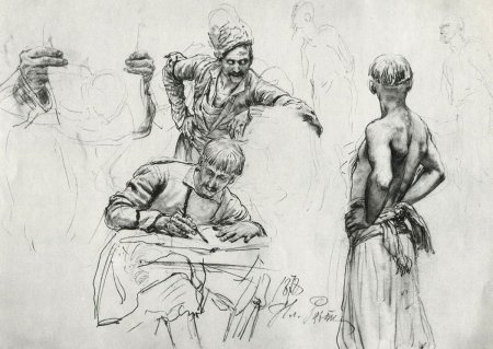 Репин этюды Казаков