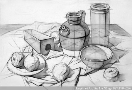 Академический Строгановка линейно конструктивный натюрморт