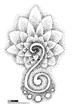 Точечное рисование гелевой ручкой