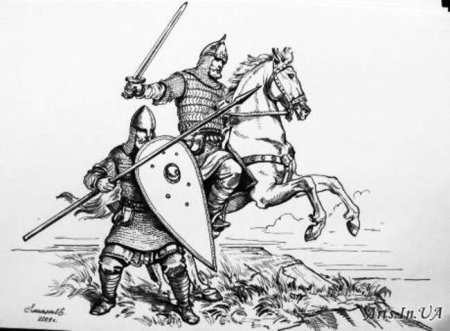 Русский дружинник Александра Невского раскраска