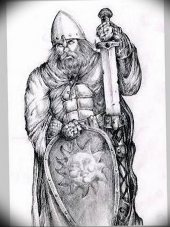 Славянский воин эскиз