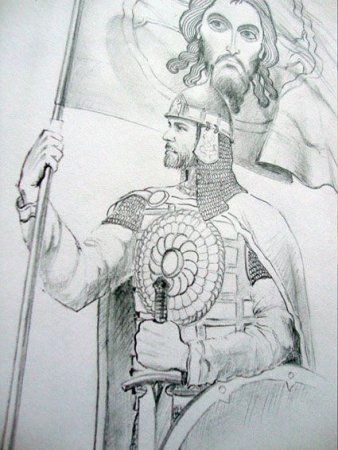 Князь Александр Невский рисунок