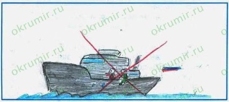 Плакат безопасности на корабле и самолете