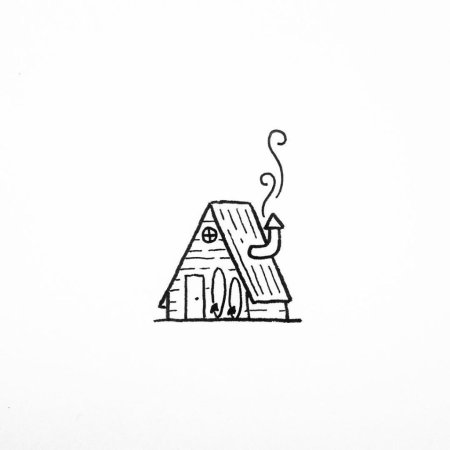 Домик тату эскиз