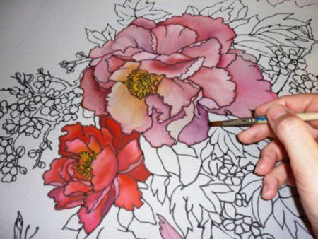 Трафаретный батик