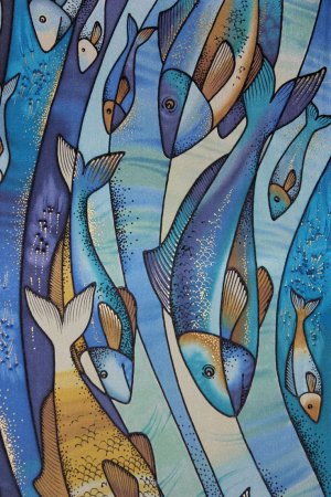 Холодный батик морская фауна