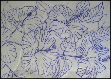 Эскиз росписи ткани