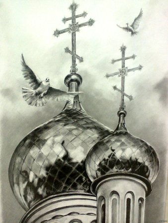 Храм Святого Владимира Астрахань рисунок