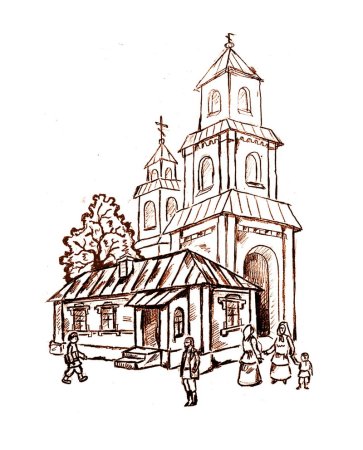 Набросок храма Сергиев Посад