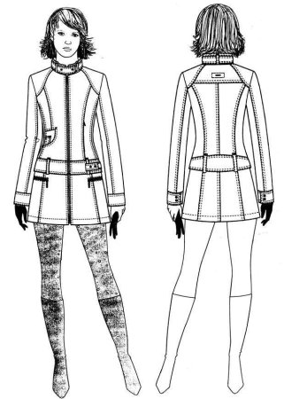 Чертёж деталей швейного изделия