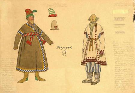 Эскизы костюмов и декораций к опере князь Игорь