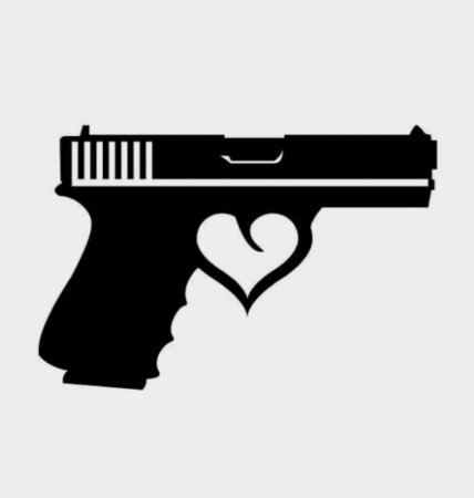 Трафарет пистолета тату