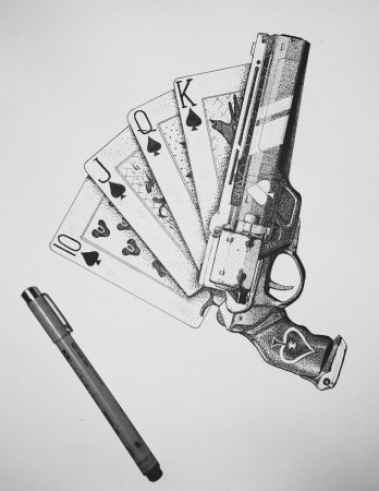 Пиковый туз револьвер