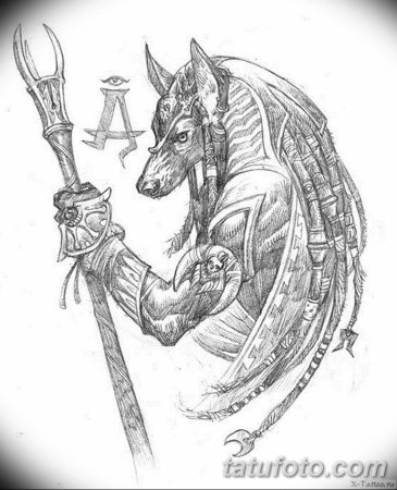 Тату эскизы Египет Анубис