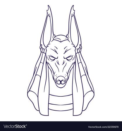 Бог Египта Анубис рисунок