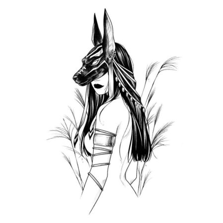 Анубис Бог тату эскизы