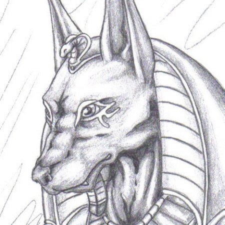 Скетч тату Анубис