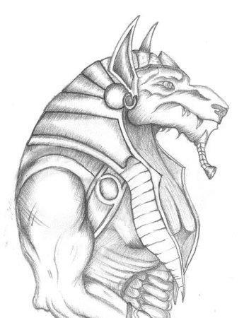 Египетские тату эскизы Анубис