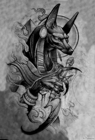 Анубис тату эскизы