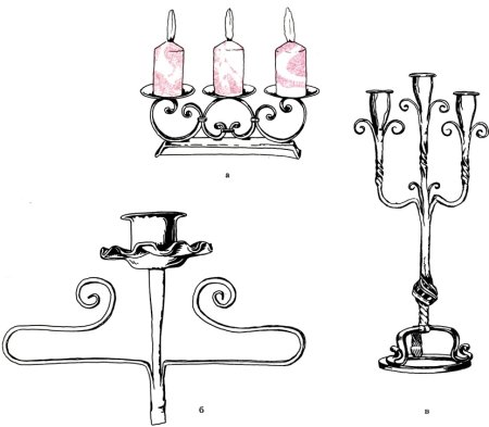 Эскиз кованого канделябра