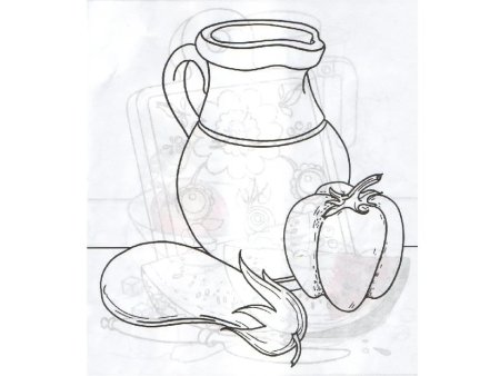 Набросок натюрморта карандашом для детей